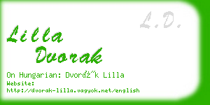 lilla dvorak business card